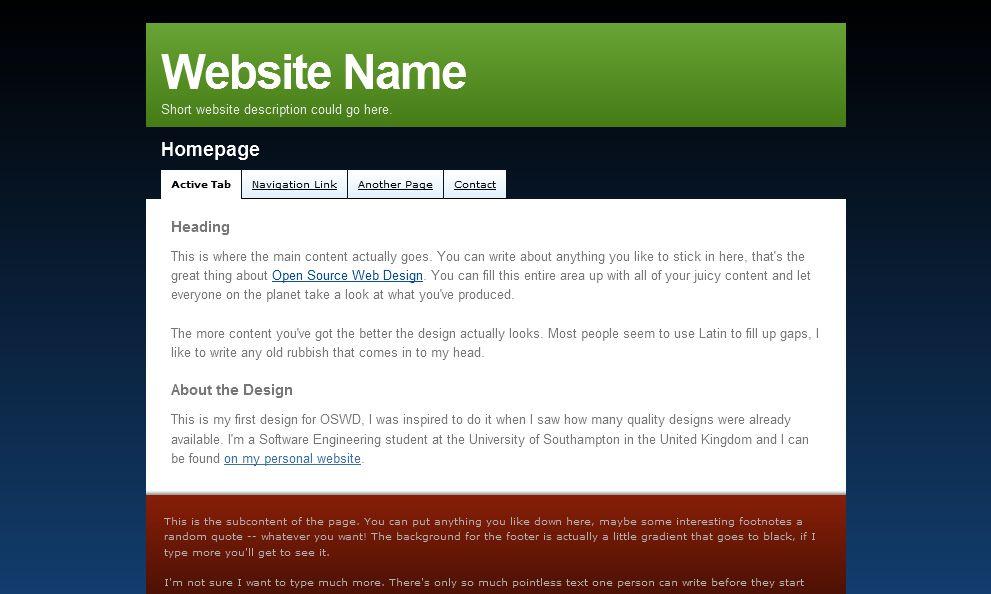 Vorschau Website Template Adam