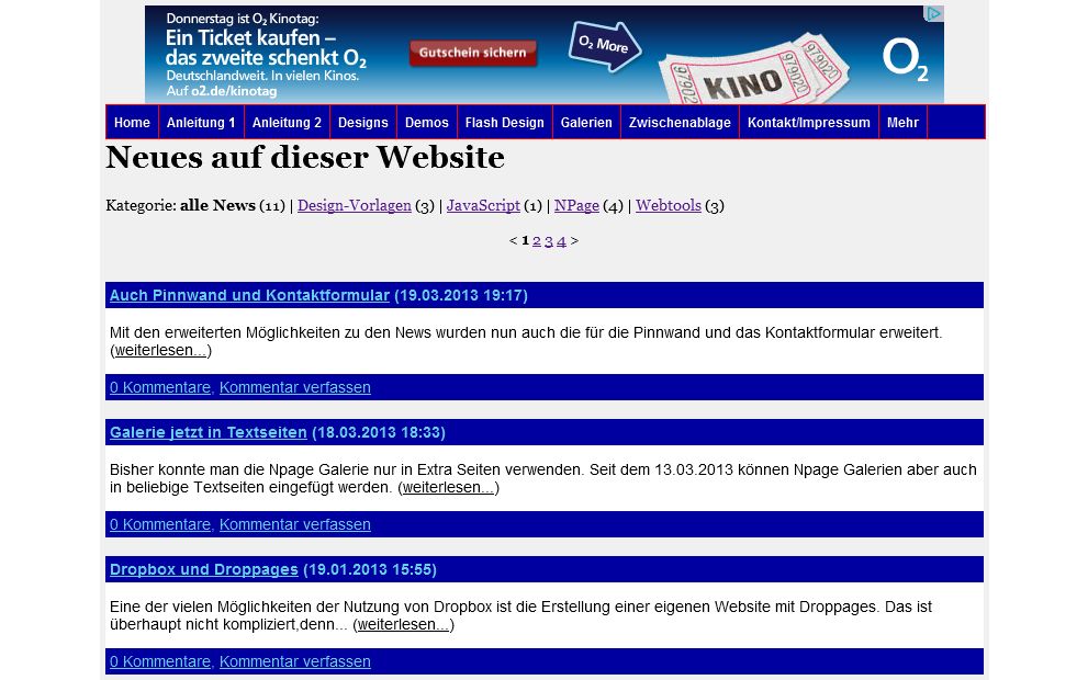 Eigenes Design bei NPage Eigenes Design bei NPage