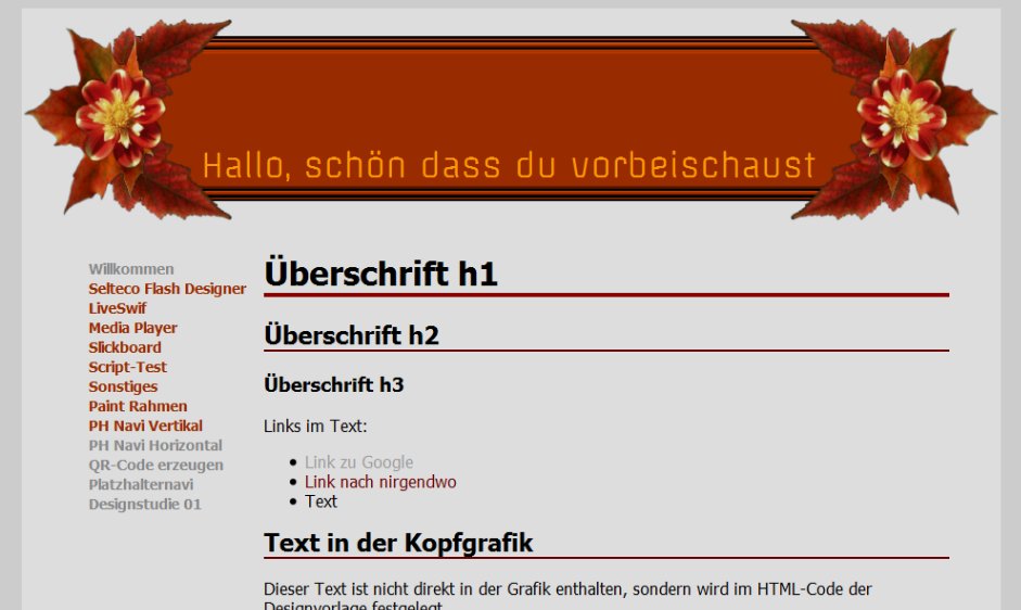Flashtools mit vertikaler Navigationsleiste Flashtools mit vertikaler Navigationsleiste und Verzierung von Nette Paint Rahmen