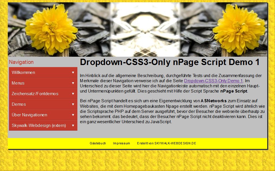 Vorschau Dropdown CSS3 Only nPage Script Vorschau Dropdown CSS3 Only nPage Script